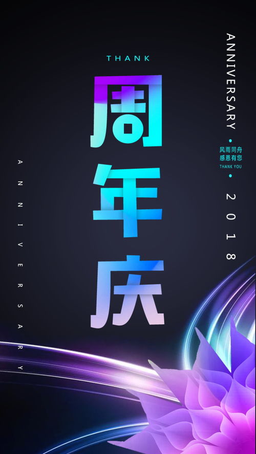 扁平周年庆典数字店庆促销活动背景海报广告设计